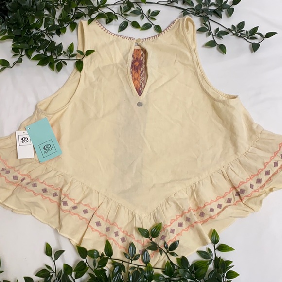 Rip Curl linen beige BoHo tank - Picture 2 of 4